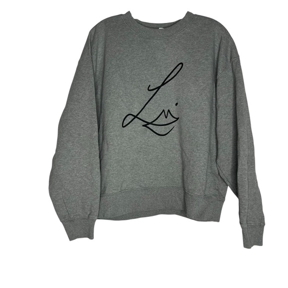 Lisa Eldridge Grey Logo Oversized Sweatshirt size XL - Picture 2 of 5
